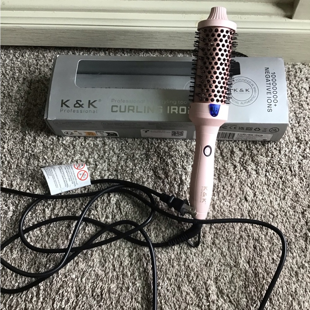 K&K Professional Pink Curling Iron Brush 45mm